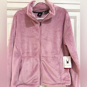 NWT SZ XL Spyder Women's Soft Pink Teddy Jacket